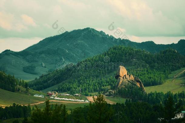 蒙古,山风景