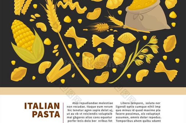 面团<strong>海报设计</strong>为意大利人<strong>食物</strong>烹饪或意大利粉和休闲健身中心
