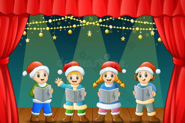 漫画孩子们唱歌圣诞节圣诞颂歌向指已提到的人阶段
