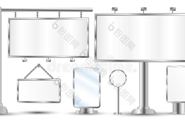 广告牌,横幅,广告牌,隔离的向白色的背景.