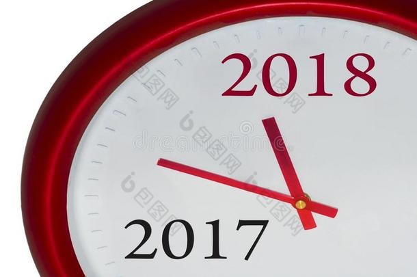 红色的钟和2017-<strong>2018</strong>改变表现即将到来的新的年<strong>2018</strong>