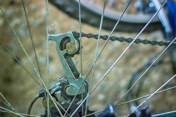 自行车详述关于饲养轮子和链子和链轮齿