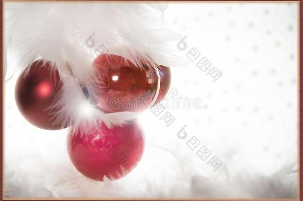 结婚圣诞节招呼卡片红色的白色的装饰
