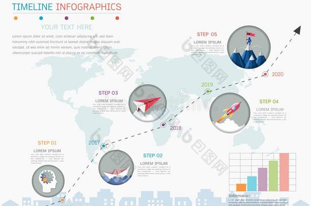 里程碑时间轴信息图设计.