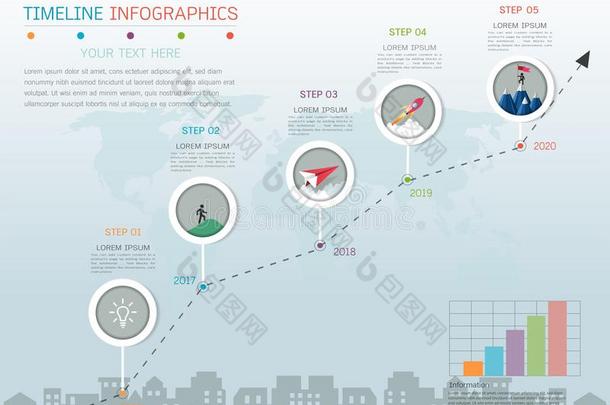 里程碑时间轴信息图设计.