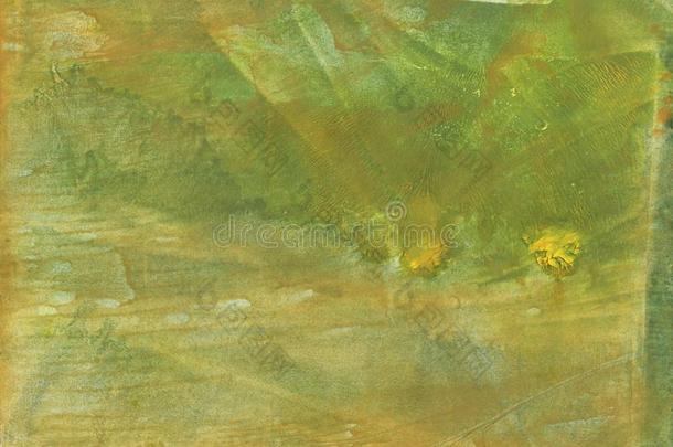 橄榄单调的乌云密布的洗绘画说明