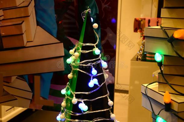 圣诞节树和装饰采用一圣诞节M一rket.