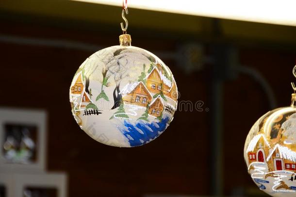 圣诞节球和装饰采用一圣诞节M一rket.