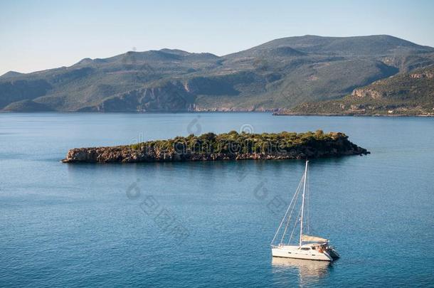 航行小船采用落花生,拉哥尼亚,希腊