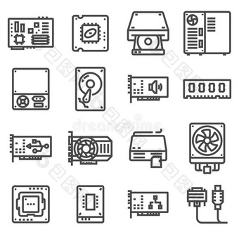 计算机五金器具偶像.personalcomputer个人计算机构成要素.图片