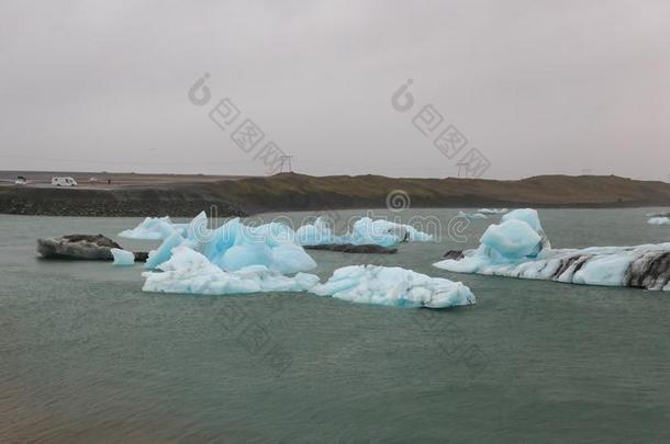 冰山采用乔库萨隆冰的河环礁湖,冰岛