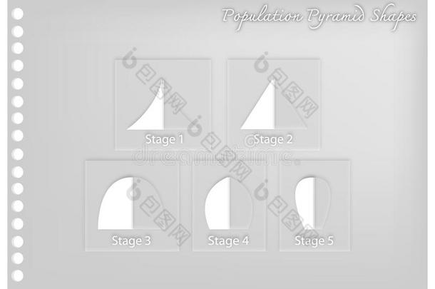 纸艺术关于不同的类型关于人口金字塔