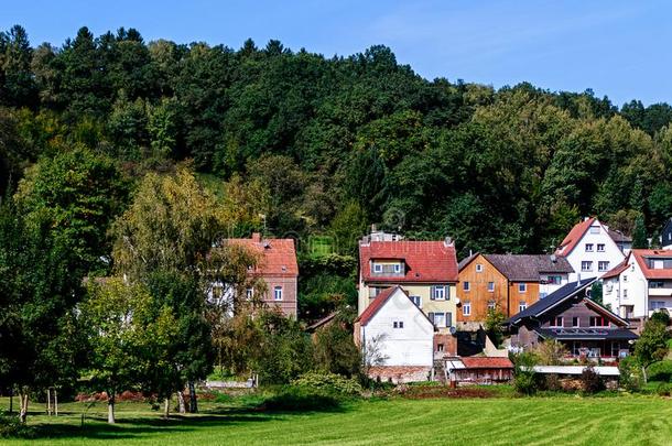 美丽的住宅的住宅关于坏的钠萨尔穆恩斯特,德国