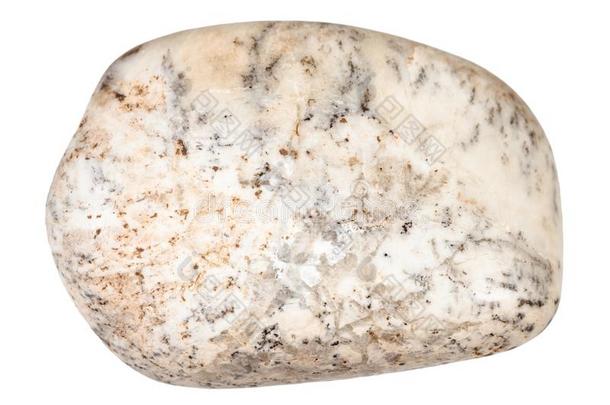 卵石关于钠长石石头隔离的向白色的