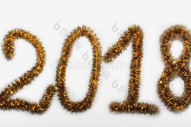 房间<strong>2018</strong>关于发光的金银丝织品幸福的新的年<strong>2018</strong>.