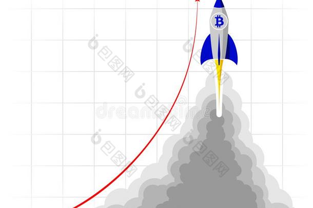 一火箭和点对点基于网络的匿名数字货币标识飞行的进入中空间.出发或斯塔蒂