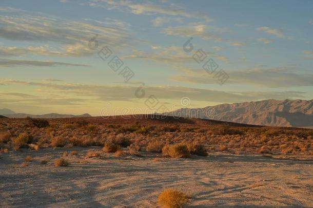 莫哈韦沙漠沙漠黎明风景天云山范围