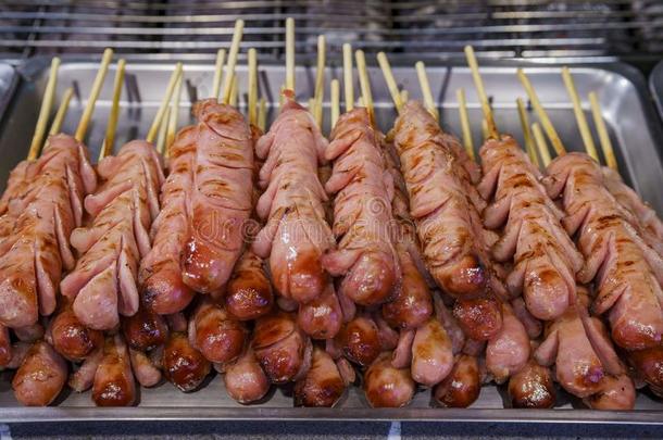 台湾的野生的公猪猪肉香肠