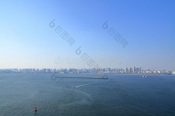 城市风光照片关于东京和东京湾从东京门桥