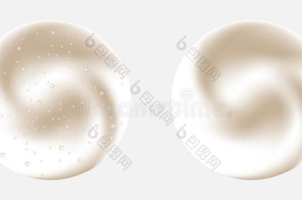 两个咖啡豆<strong>圆形</strong>的起泡沫.顶看法隔离的向灰色的backg<strong>圆形</strong>的.