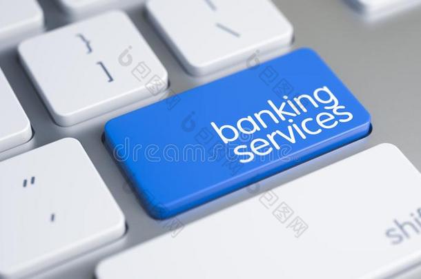 银行业务公共事业机构-信息向蓝色键盘键区.3英语字母表中的第四个字母.