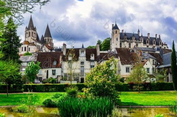 著名的城堡关于卢瓦尔河山谷-王国的住处洛什.法国