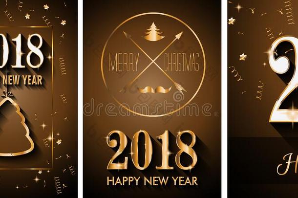 <strong>2018幸福</strong>的新的年背景为你的季节的飞鸟和同意