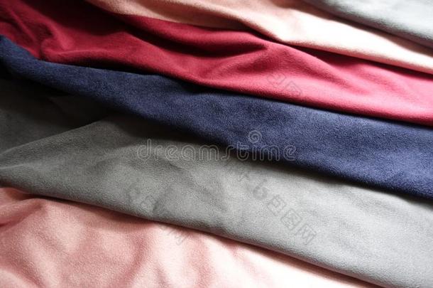 粉红色的,灰色的,蓝色,红色的人造的<strong>绒面</strong>革织物