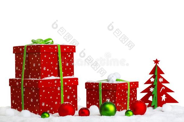 圣诞节布置:杂乱和礼物