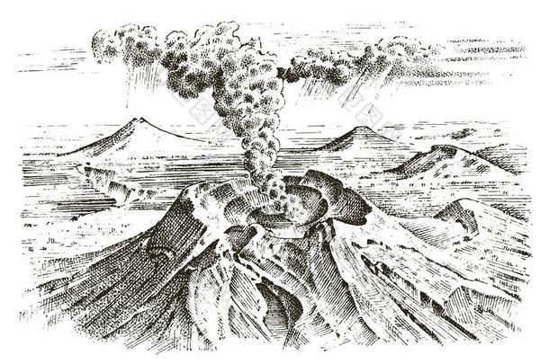 火山活动和岩浆,烟在之前指已提到的人喷发和熔岩