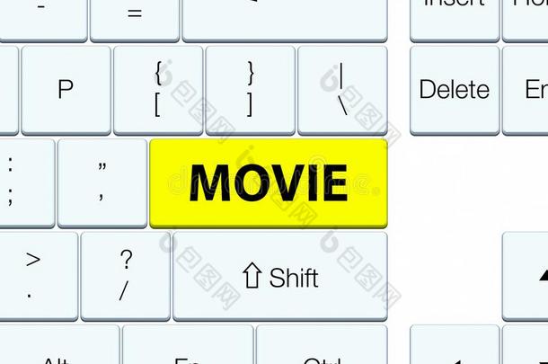 <strong>电影</strong>黄色的键盘按钮