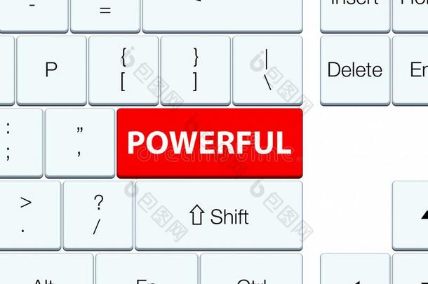 强大的红色的键盘按钮