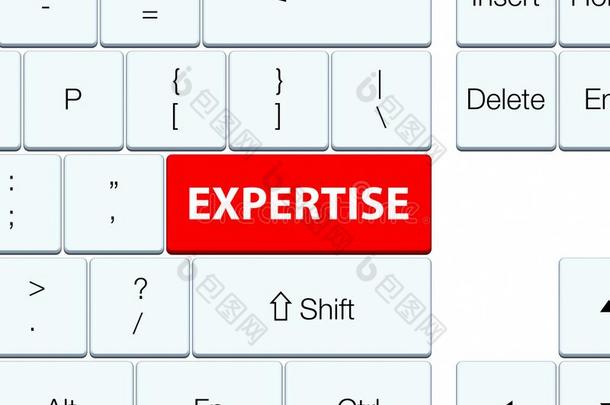专门知识或技能红色的键盘按钮