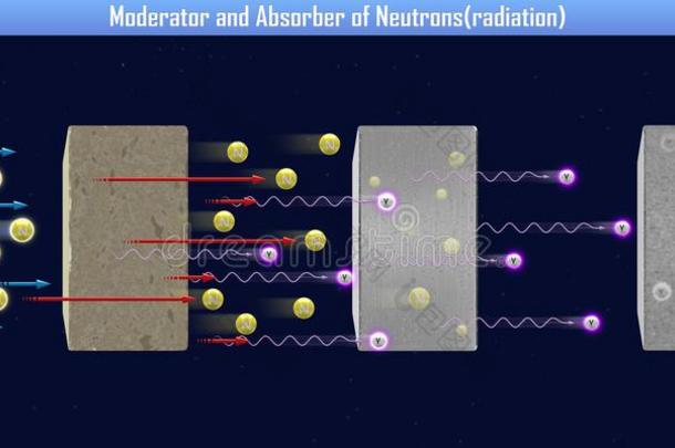 主持人和吸收者关于中子辐射