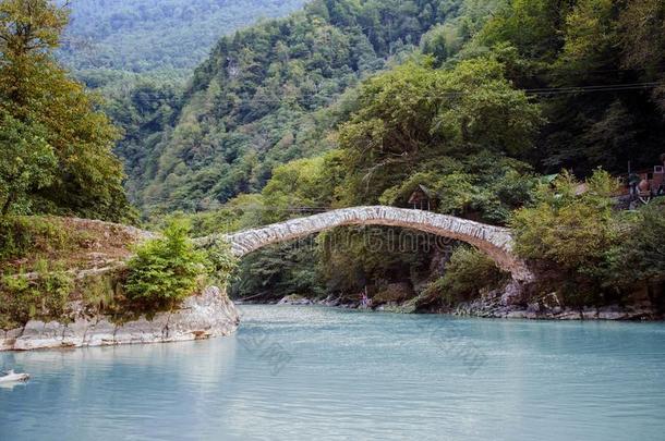 古代的,石头桥采用美国佐治亚州-指已提到的人桥关于女王塔玛拉