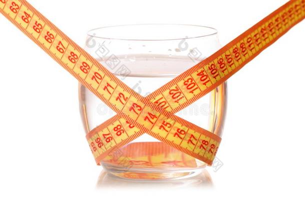 玻璃关于水厘米健康状况减食疗法反对