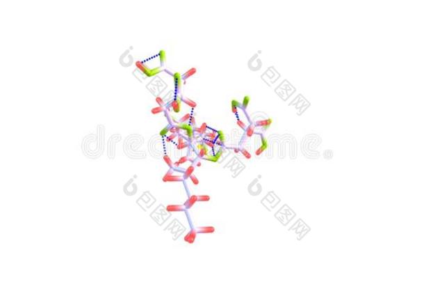 伏马菌素分子的结构隔离的向白色的