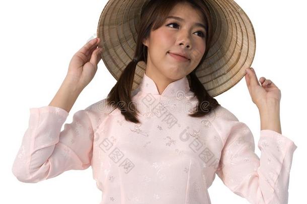 美丽的女人采用p采用k越南传统的衣服关于衣服<strong>邪教</strong>