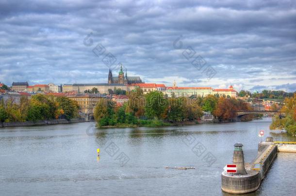 布拉格,伏尔塔瓦河河,赫拉德卡尼城堡,捷克人共和国
