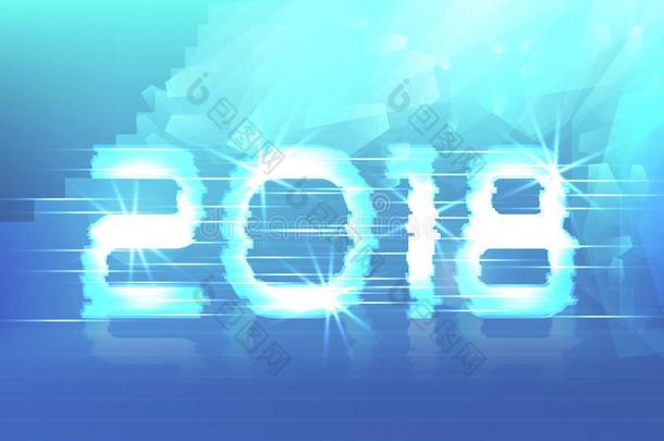 2018新的年!<strong>海报计算机</strong>的.魔法背景