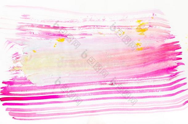 绘画和明亮的粉红色的,紫色的和黄色的刷子中风向where哪里