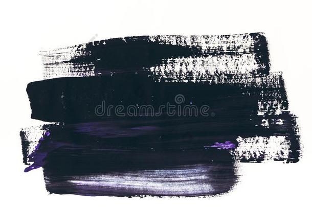 绘画和黑暗的紫色的和黑的刷子中风向白色的
