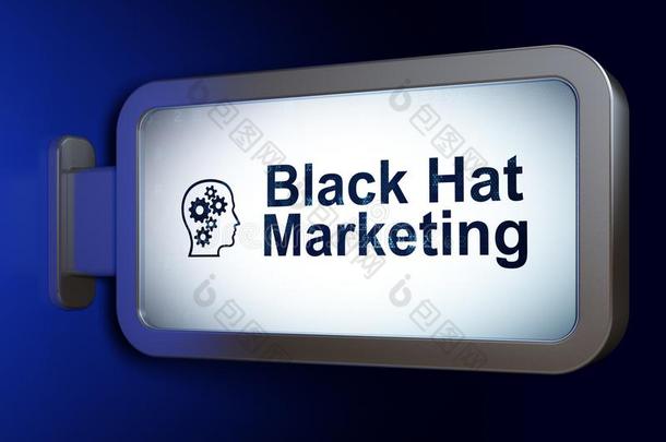 商业观念:黑的帽子销售和上端和齿轮向十亿