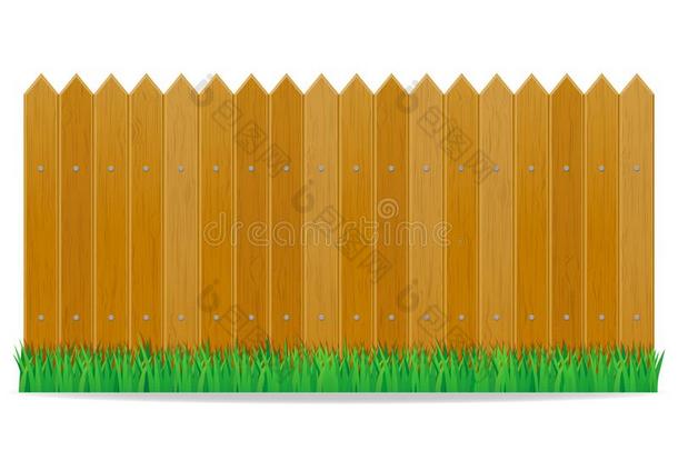 木制的栅栏矢量说明