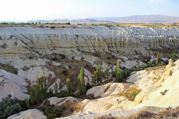 富有色彩的自然的山谷和火山的凝灰岩石头岩石采用戈雷姆