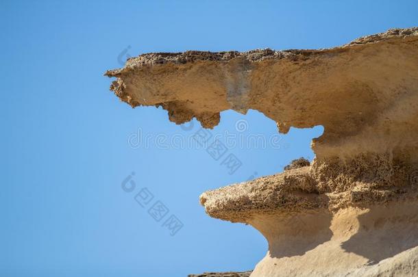岩石向西班牙西班牙calando柔和的design设计通知猎物已死的号角声海滩,福门特拉岛,西班牙