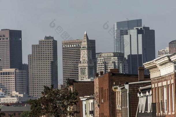 波士顿城市寓所建筑物采用前面关于skyl采用e采用马萨诸塞州