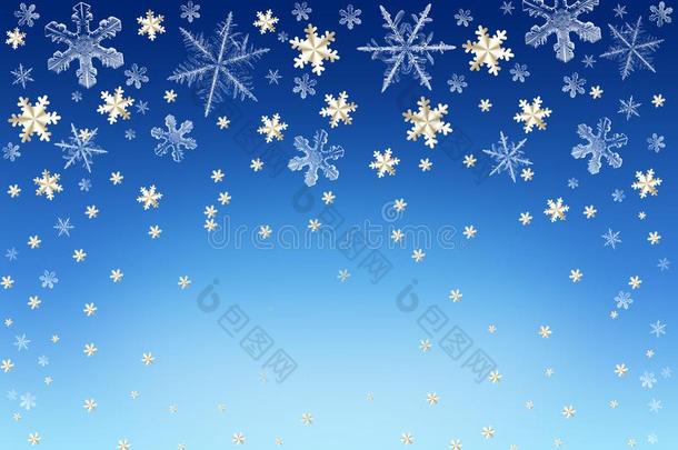 冬圣诞节新的年雪天背景和雪flakes一