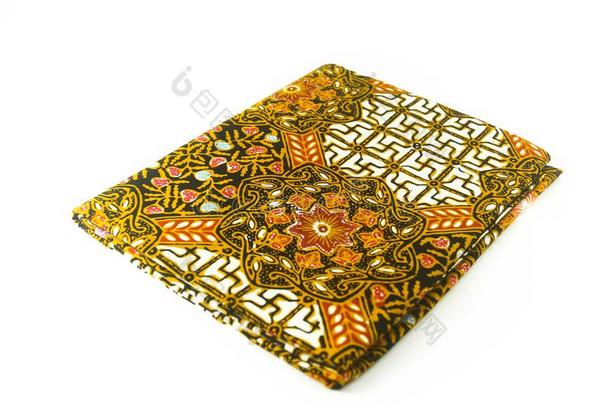 传统的种族的印尼蜡防印花法模式从爪哇爪哇nese