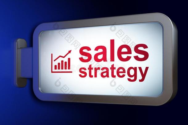 销售观念:销售的<strong>策略</strong>和生长图表向<strong>广告</strong>牌